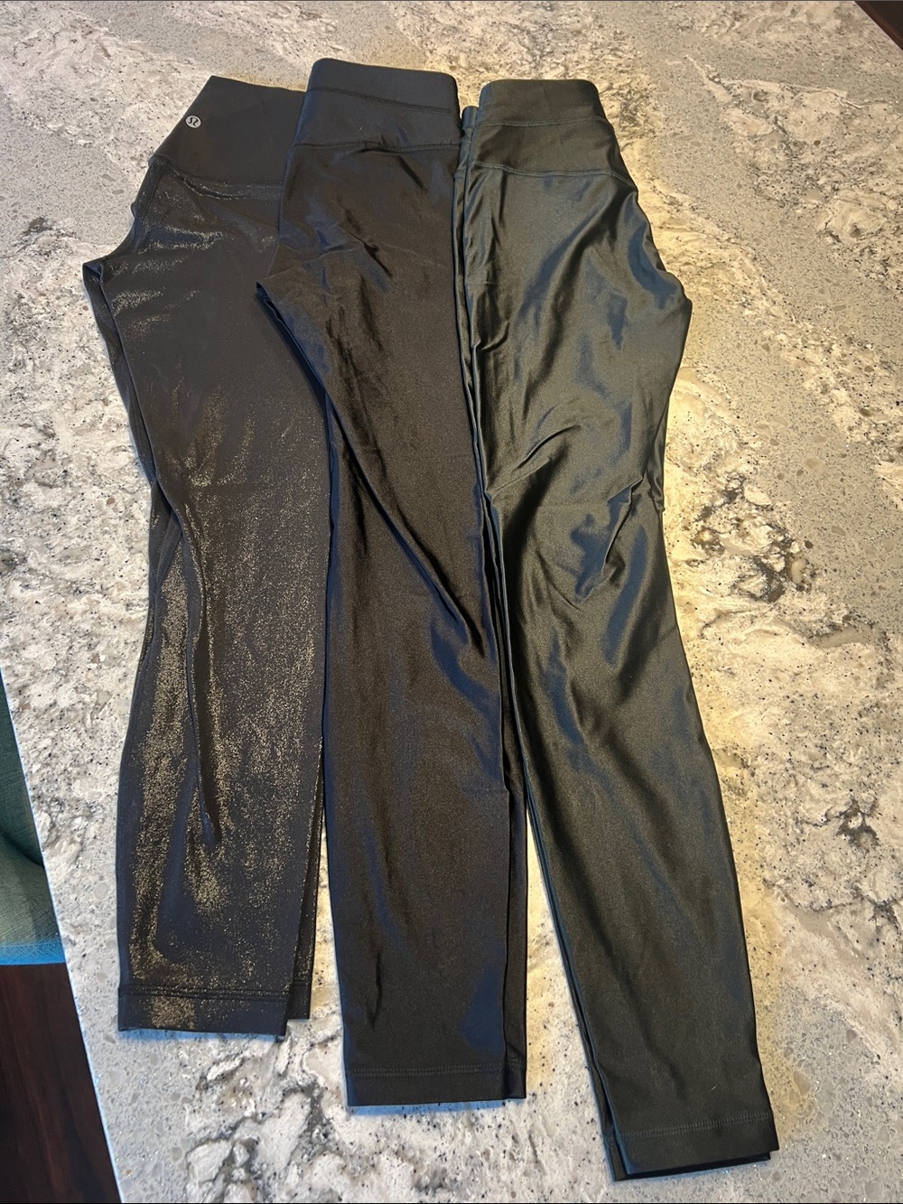LULULEMON Leggings Bundle Set of 3 Black High Rise Pants Size XS / 2